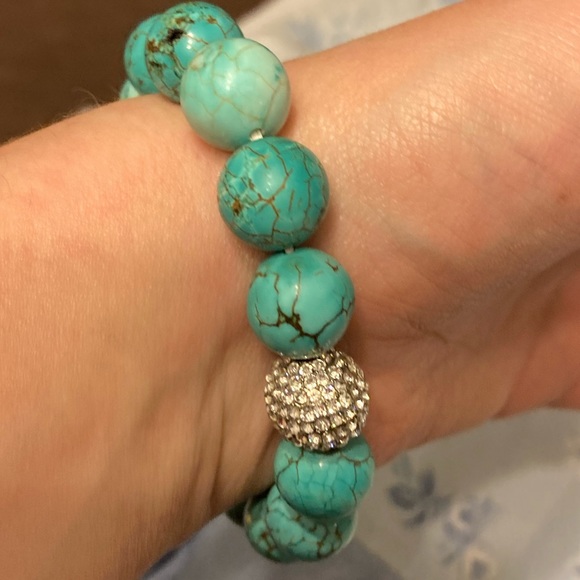 Ashley Bridget Turquoise Swarovski Turtle Bracelet - Picture 6 of 7